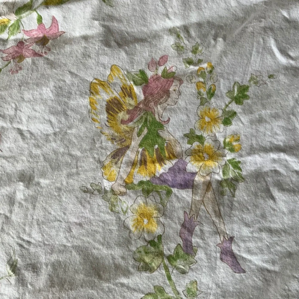 Vintage Garden Fairy Floral Duvet Cover Pink Whimsical Cottagecore Fairycore